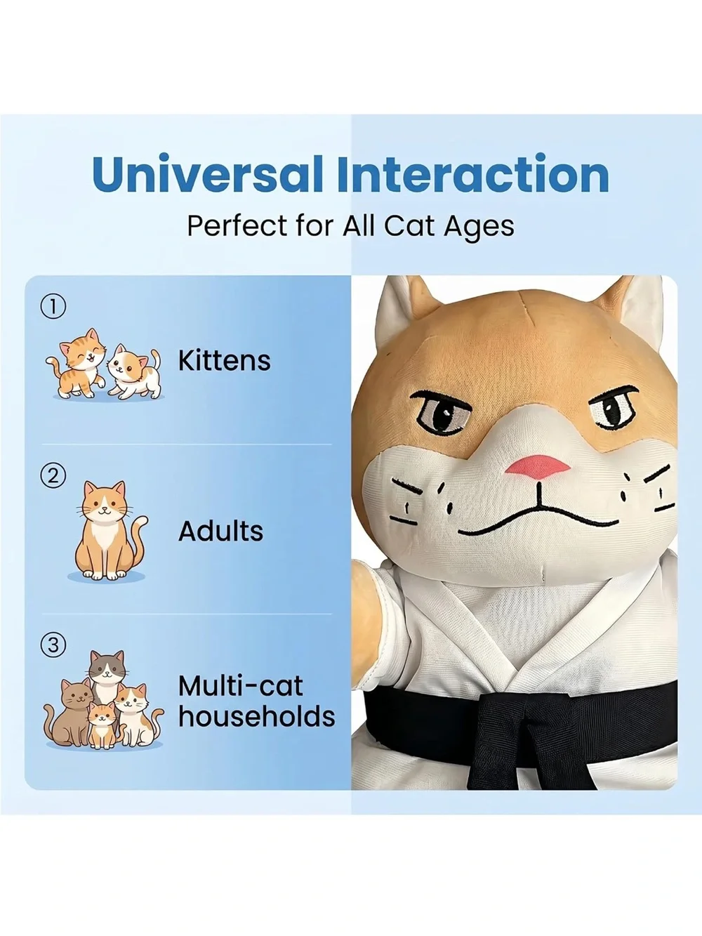 Karate Kitty Puppet Cat Wrestling Play Glove Full-Coverage Arm Sleeves toy nwt